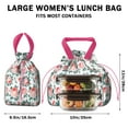 thumbnail image 5 of Pioneer Flower Floral Print Pattern Drawstring Lunch Bag Women - Drawstring Lunch Bag Insulated for Work Office - Stain-Resistant Large Lunchbags for Women with Multi-Pockets, 5 of 6