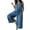 Blue2, variant on APEXFWDT Womens Casual Cotton Linen Jumpsuits Sleeveless Wide Leg Loose Romper Overalls Summer Baggy Solid Capri Jumpsuits with Pocket