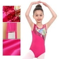 thumbnail image 4 of LYMAYTER Kids Girls Gymnastics Leotards Toddler Sleeveless Sport Biketard 3-12Y, 4 of 11