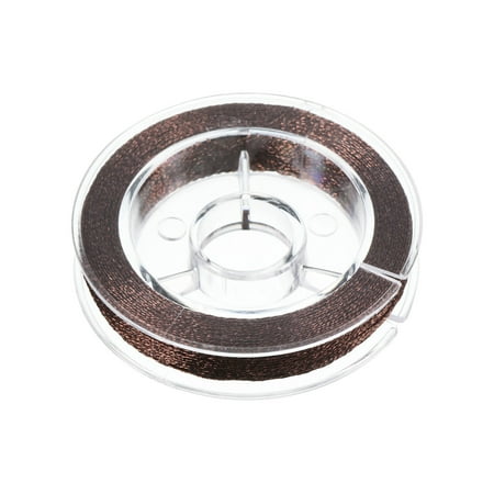 Uxcell 50M/55 Yards 450D Metallic Fishing Rod Guide Wrapping Thread Brown