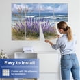 thumbnail image 5 of 8 Pack Art Acoustic Panels Sound Absorbing Beach Ocean Coastal Watercolor Seaside Lavender Flowers Sandy Beach Decorative Soundproof Wall Panels Self Adhesive for Nursery Game Room Bedroom 48"x32", 5 of 7