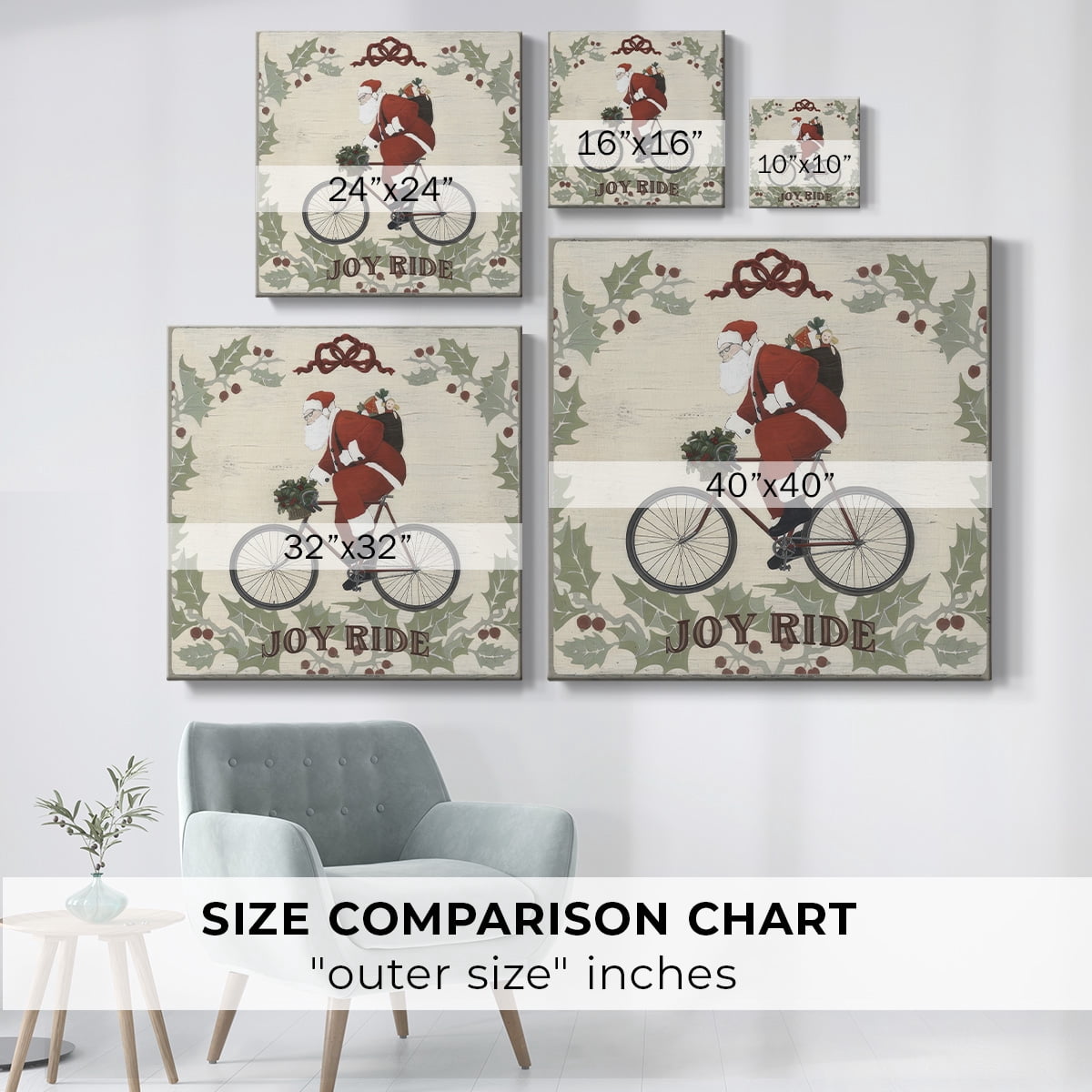 Joyride Santa Collection A- Gallery Wrapped Canvas
