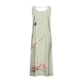 thumbnail image 5 of RKSTN Robes pour Femmes Décontractées Fluides Amples Grande Taille Robes d'Été Mode Boho Imprimé Floral Sans Manches Col Rond Maxi Robes avec Poches, 5 of 5