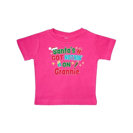 

Inktastic Santa s Got Nothin on Grannie with Christmas Presents Gift Baby Boy or Baby Girl T-Shirt