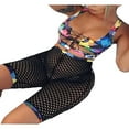 thumbnail image 1 of Women‘s Lace-up Printed Brazilian Fishnet Swimsuit, 1 of 4