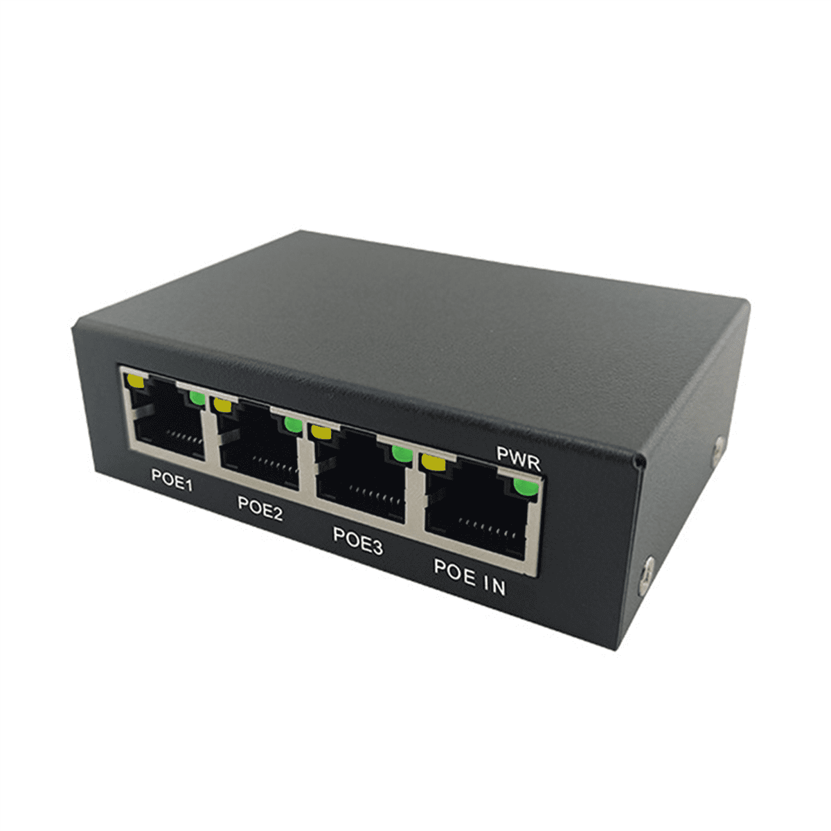 2X 4Port Gigabit POE Extender 100/1000M Network Switch Extender IEEE802.3Af/At Plug&Play for PoE Switch NVR IP Camera AP