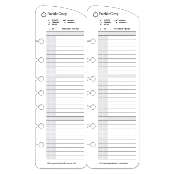 FranklinCovey Progressive Task List (Classic Size)