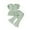 Green B, variant on Girls Summer Outfits, Girls Summer Sets, 1-5 Years Girls' Casual Summer Outfits Solid Color Ruffle Short Sleeve Round Neck T-shirts and Long Pants Two Piece Sets