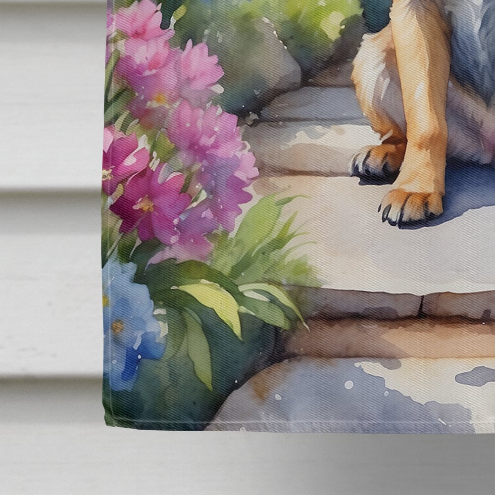 Caroline's Treasures DAC6574CHF Border Terrier Spring Path House Flag Large Porch Sleeve Pole Decorative Outside Yard Banner Artwork Wall Hanging, Polyester, House Size, Multicolor