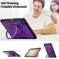 thumbnail image 7 of FJLBDE Case for Samsung Galaxy Tab S10 Lite 10.9-Inch 2025 with 360 Rotating Stand, Shoulder Strap, Heavy Duty Shockproof Cover, Purple, 7 of 7