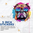 thumbnail image 2 of (2 Pack) Bulldog Dog Stickers - Bulldog with Sunglasses - Choose FromOver 100 Dog Breeds - 5 Inches On Longest Side - Premium Vinyl - Made in USA - BMCS0326, 2 of 6