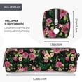 thumbnail image 3 of Fotbe Rose Flowers Pattern Leather Pencil Case, Pencil Pouch with Durable Zipper, Compact and Stylish Organizer for Stationery, Art Supplies, Travel Essentials, 3 of 7