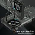 thumbnail image 6 of for iPhone 16 Pro Max Armor Case with Kickstand, Luxury Military-Grade Drop Protection Heavy Duty Magnetic Phone Case, Compatible with MagSafe Accessories, for iPhone 16 Pro Max - Gray, 6 of 7