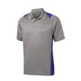 thumbnail image 5 of Sport-Tek Heather Colorblock Contender Polo-L (Vintage Heather/ Purple), 5 of 6