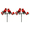 2Pcs, Pair of Cardinal Garden Stake #4, variant on Metal Garden Stake Cardinal – 11.8” Tall Solid Iron Red Bird with Ground Spike, Vibrant Outdoor Yard Art for Flower Beds, Patio & All-Season Decor (2Pcs)