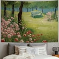 thumbnail image 2 of PRATYUS  Artwork Tapestry Spring Garden Wall Art Tapestry for Bedroom Aesthetic Abstract Oil Painting Vintage Wall Hanging for Living Room Dorm Decor  40x30inch, 2 of 6