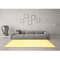 thumbnail image 3 of Ahgly Company Machine Washable Indoor Rectangle Solid Yellow Modern Area Rugs, 7' x 9', 3 of 4