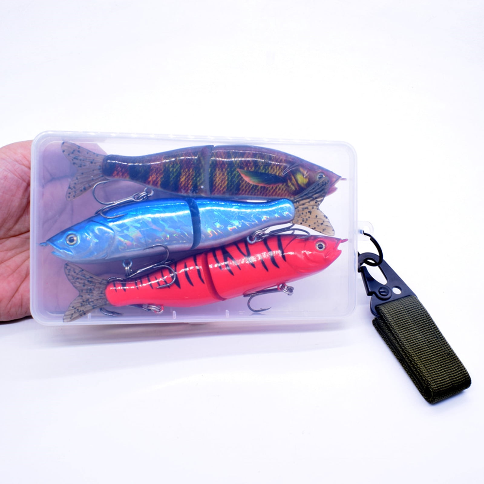 Fishing  Lure Bait Swimbait Crankbait for Muskie Trout Catfish Bass Jerkbait Fishhook 2segment 6inch  Minow  Lifelike Fish