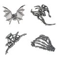 thumbnail image 4 of PPgejGEK Gothic Spider Skull Hair Clips Large Skeleton Shape Metal Jaw Claw for Women Halloween Hair Accessories Party Cosplay Decor, 4 of 4