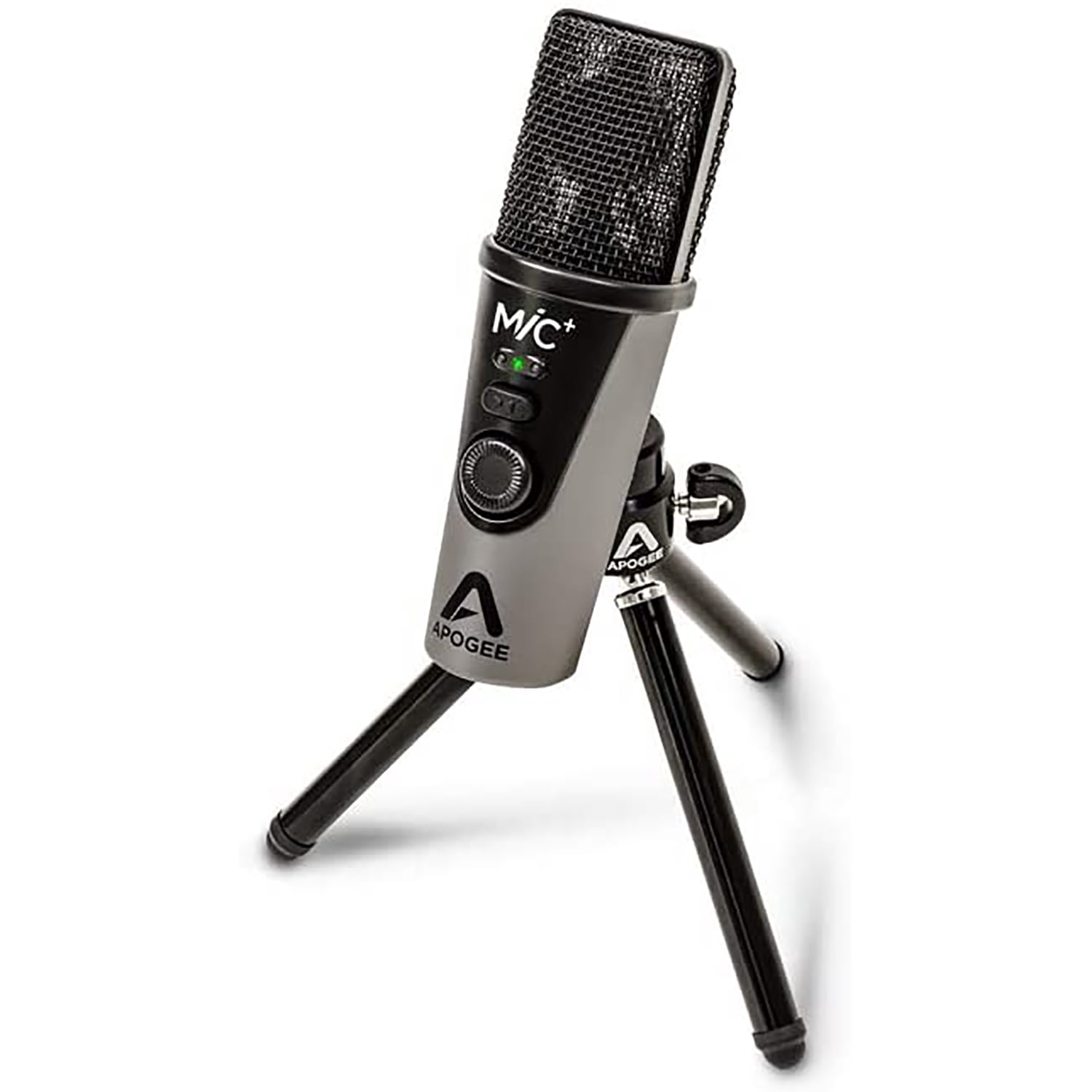 Apogee MiC Plus Bundled with On-Ear Studio Headphones - Quality USB Microphone with Cardioid Condenser Mic Capsule, Built In Mic Pre-Amp & Zero-Latency Headphone Output