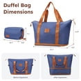 thumbnail image 3 of Gowill 6 Piece Luggage Sets,13/20/24/28 inch Hardside Lightweight ABS Suitcase With Expandable Duffle Bag (Navy Blue Tan), 3 of 15