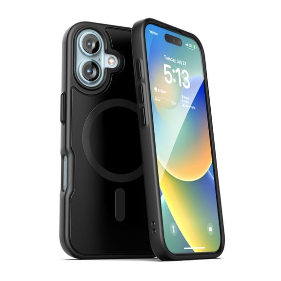 Encased SlimShield Designed for iPhone 16 Plus Case (MagSafe Compatible) Slim Magnetic Case (Black)