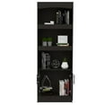 thumbnail image 5 of Depot E-Shop Dozza 71-inch Tall Bookcase with 3 Shelves, Double Door Cabinet, and Metal Hardware, Black Wenge, 5 of 7