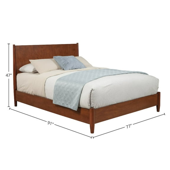 Alpine Furniture Flynn California King Platform Bed in Acorn