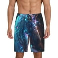thumbnail image 3 of Lsque Crystal Pattern White Horse Mens Sleep Pajama Shorts,Short Pajama Pants, Cotton Ultra-Soft Knit-X-Large, 3 of 9