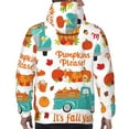 thumbnail image 7 of Cauagu Fall Pumpkins for Men's Pullover Hooded Sweatshirt Athletic Casual Hoodie Aautumn Hoodie Sweatshirt for Men Pullover Casual Hooded Sweatshirt-Small, 7 of 7