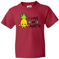 thumbnail image 3 of Inktastic I Love My Auntie with Pineapple Youth T-Shirt, 3 of 5