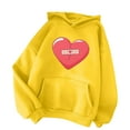 thumbnail image 4 of Meichang Sweatshirts Graphiques Cœur pour Femmes Imprimé Amusant Tendance Pull Ample Manches Longues avec Poche, 4 of 4