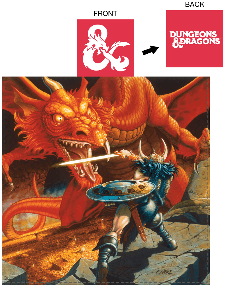 Dungeons &amp; Dragons Original Game Cover Art "Pocket Throw" Convertible ...
