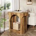 thumbnail image 4 of Tribesigns Wood End Side Table with Storage Space, Rustic Brown, 4 of 8