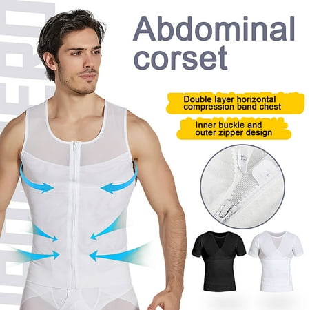 

Njoeus Men s Buckle Adjustment Belly Shaper Corset Waist Corset Chest Belly Belt Stereotype Vest Invisible Breathable Clearance