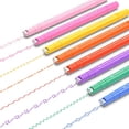 thumbnail image 2 of Dvkptbk double ended pen Double-headed Roller Pen Flower-shaped Curved Pen Student Color Wave Marking Marker Pen Children's Planner Highlighter Pen, 2 of 9