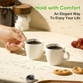 thumbnail image 3 of Porcelain Espresso Cup 4-Piece Set, 3.5 Ounce Small Coffee Cup, White Small Coffee Cup, Suitable for Espresso Machines and Coffee Pots, Enamel Safe to Use, 3 of 6
