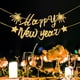 thumbnail image 2 of 3set Banner de Feliz Año Nuevo con purpurina negra y dorada Banner de Nochevieja 202５ Letrero de Feliz Año Nuevo Suministros para fiestas de Nochevieja, 2 of 4