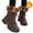 Brown, variant on Womens Snow Boots Anti-Slip Cold Weather Fur Lined Comfortable Winter Shoes Brown