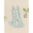 thumbnail image 3 of Nygoyerh Toddler Baby Girls Summer Bell Bottom Overalls Daisy Print Sleeveless Suspender Jumpsuit 6M 12M 18M 24M 3T Infant Sweet Flare Romper Pants for Casual Daily, 3 of 9