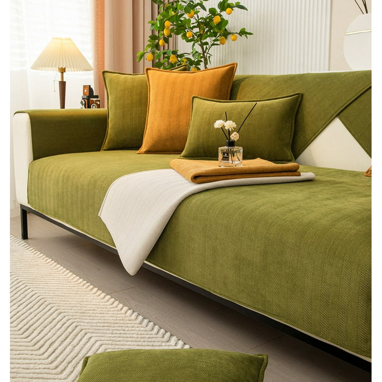 Funny Fuzzy Couch Cover, Non Slip Couch Cover, Herringbone Chenille Fabric  Furniture Protector Sofa Cover, Handwoven Non-Slip Couch Cover (90 * 180