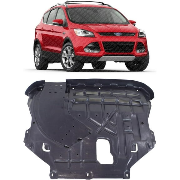 New Front Engine Under Cover Splash Shield Direct Replacement for Ford Escape 2013-2019 / Lincoln MKC 2015-2019 EJ7Z6P013A FO1228125