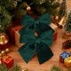 thumbnail image 5 of Decoraciones de Navidad Al Aire Libre 2 Paquetes de Terciopelo Arco de Navidad 15x14cm Agrupado Rojo Verde Rosado Blanco Paño Decoraciones Del Árbol de Navidad, 5 of 6