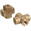 Pipe Thread Crosses, Connector, 3,000 PSIG, Brass, 1/4 in (NPT)