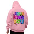thumbnail image 5 of MHFRRA Sudaderas y Sudaderas Casuales para Hombre, de Corte Relajado, con Estampado Gráfico para Otoño E Invierno, de Fácil Cuidado, Ideales para Uso Diario Rosa, 5 of 5