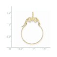 thumbnail image 3 of 14k Yellow Gold Polished Butterflies Charm Pendant Holder, 3 of 3