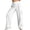 #018-White, variant on TaTaai Women's Loose Fit Lounge Trousers Wide Leg Design with Elastic Waist and Two Side Pockets Solid Color Casual Pants for Comfortable Daily Wear Gift