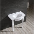 thumbnail image 2 of Kingston Brass VPB1318 Templeton 31" Ceramic Console Sink and Legs (8-Inch, 3-Hole), White, 2 of 8