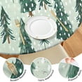 thumbnail image 4 of Light Green Christmas Tree and Snow Pattern Round Fitted Tablecloth with Elastic Edge,Dining Table Cover Waterproof,Outdoor Round Tablecloth for Camping,Dining,Indoor and Outdoor, 4 of 7