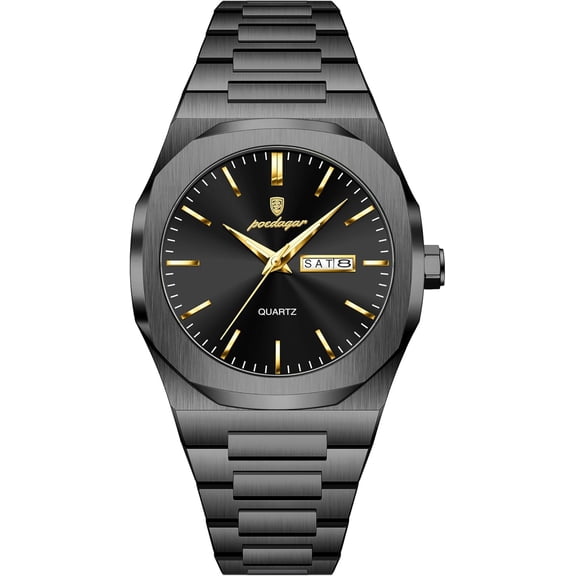 Fashion Man Wristwatch Waterproof Luminous Stainless Steel Men Clock Date Week Casual Quartz Men's Watches